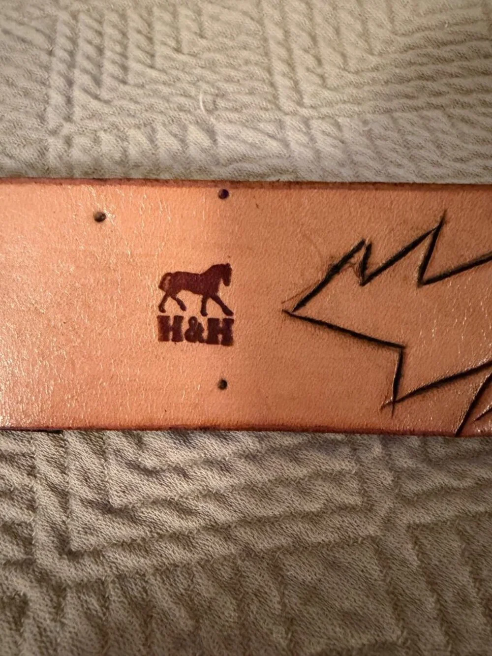 H&H Grateful Dead Handtooled Leather Belt 